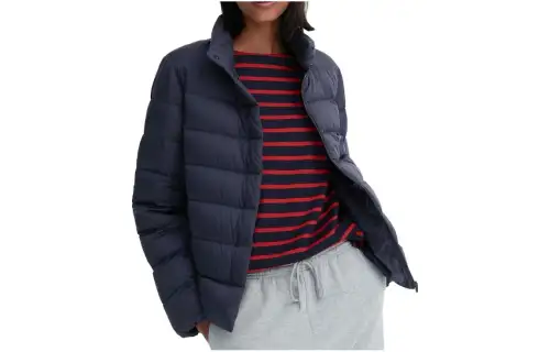 UNIQLO Down Jackets Women's Deep Sea Blue Moderate Down Jacket