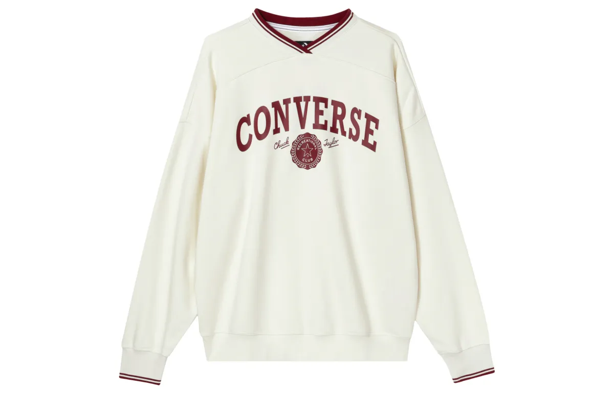 Converse Sweatshirts Women's White V-neck Moderate Other