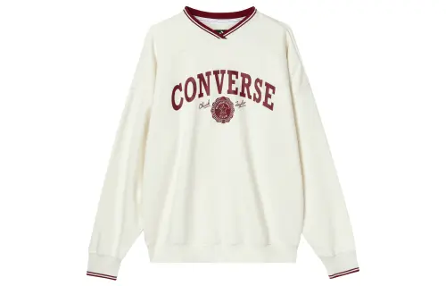 Converse Sweatshirts Women's White V Neck Moderate Other