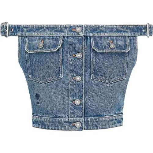 DIOR SS25 Strapless Top Women's Blue