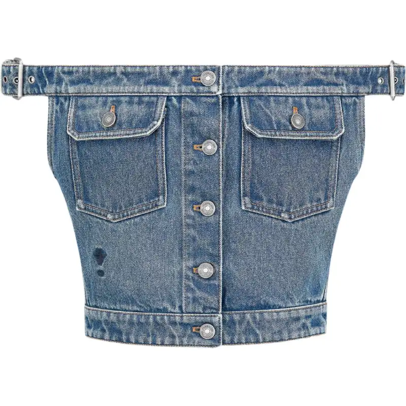 DIOR SS25 Strapless Top Women's Blue