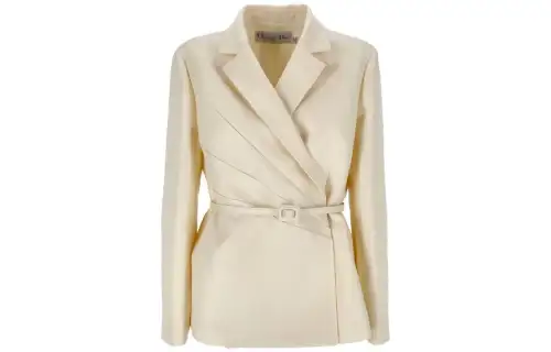 DIOR Jackets Women's Light Umber Lapel Moderate Other