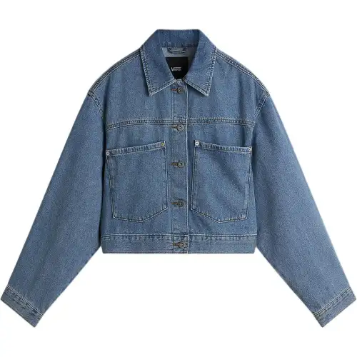 Vans Raynes Denim Crop Jackets & Coats Women's Blue