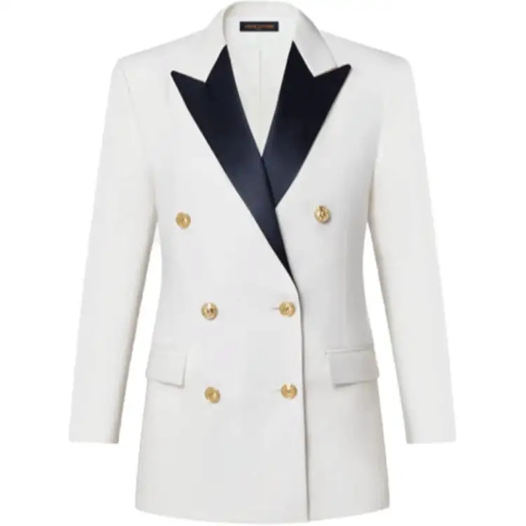 LOUIS VUITTON New Quarterly Products Of LV Business Suits Women's White Suit Collar Moderate