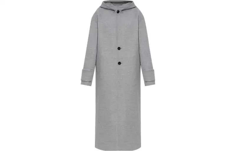 LOEWE Hooded Coat 'Grey Melange'