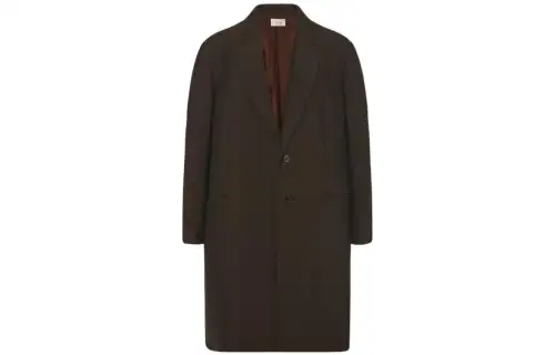 THE ROW Coats Women's Brown Lapel Moderate Straight Fit