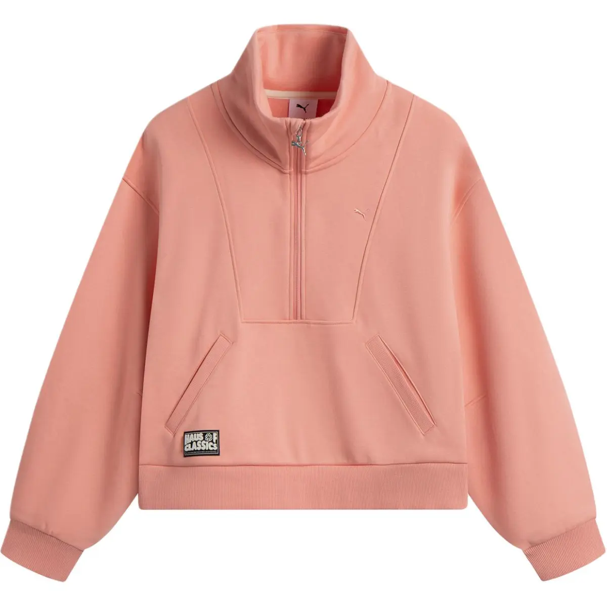 PUMA Sweatshirts Women's Pink Stand Collar Moderate