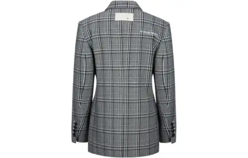 EVISU Suit Coat Women's Plaid Blue
