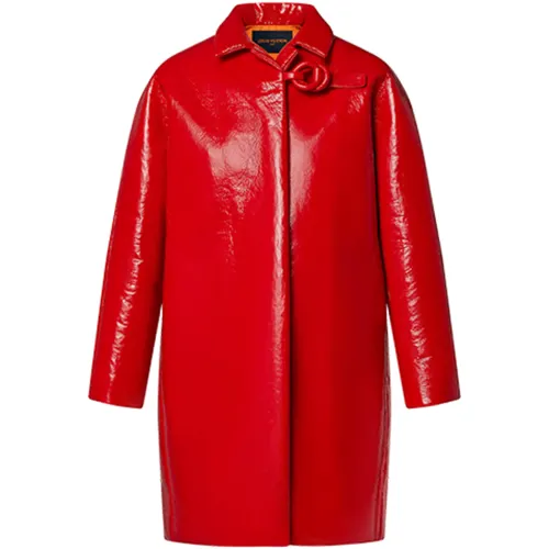 LOUIS VUITTON Double Ring Glossy Cocoon Coat