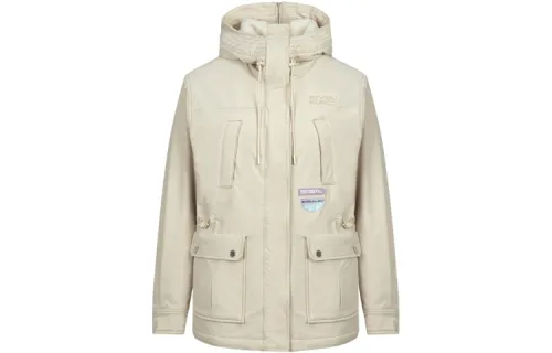 EVISU Puffer Jackets Women's Bone White Hooded Moderate Other