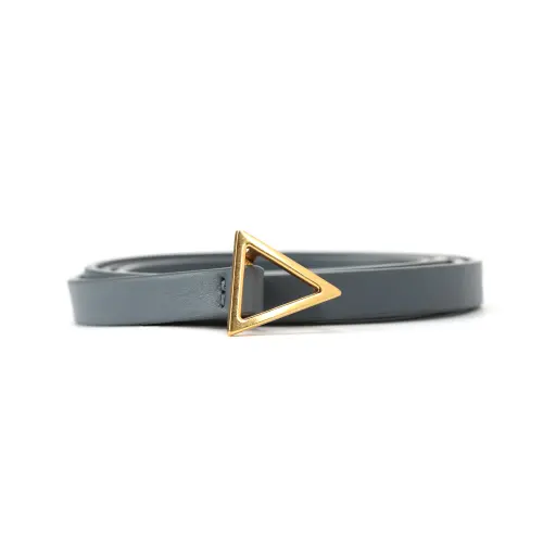 Bottega Veneta Leather Belts Women's Gray Width 1cm