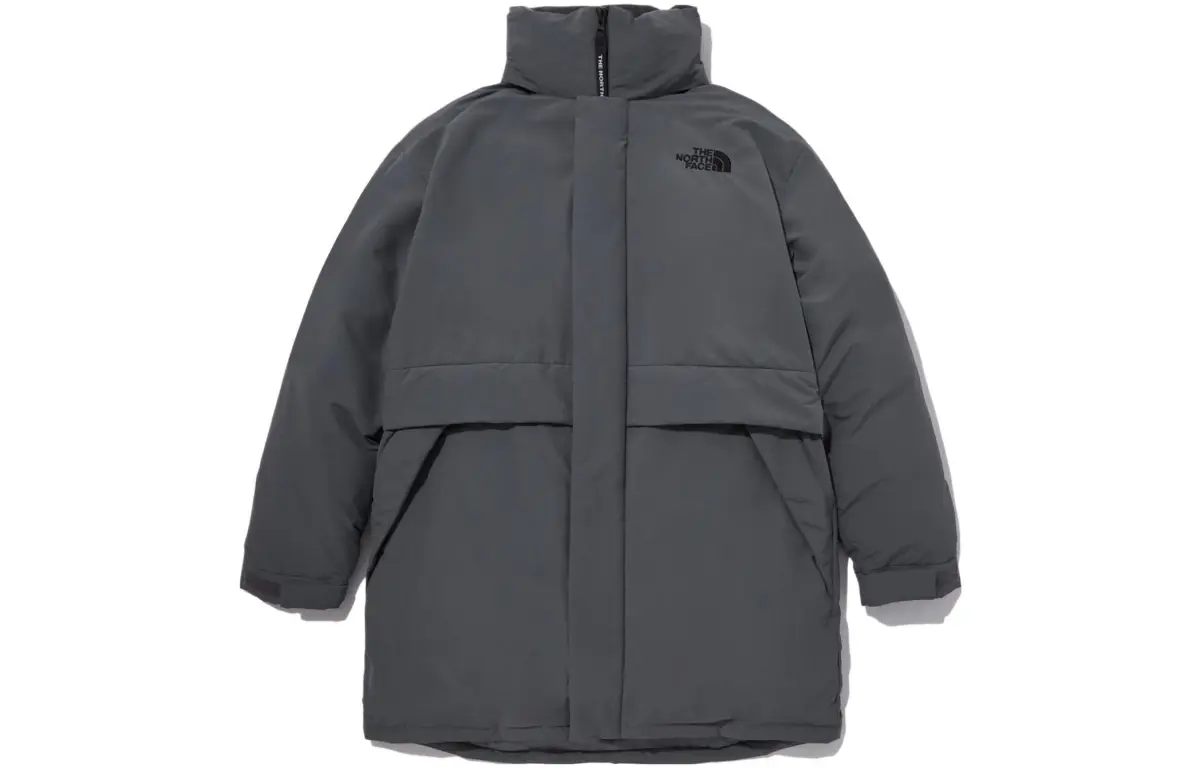 THE NORTH FACE Coats Women's Dark Gray Stand Collar Moderate Straight Fit