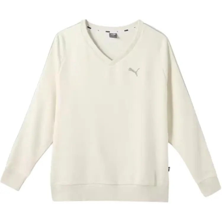 PUMA ESS V NECK CREW TR Sweatshirt Women's White