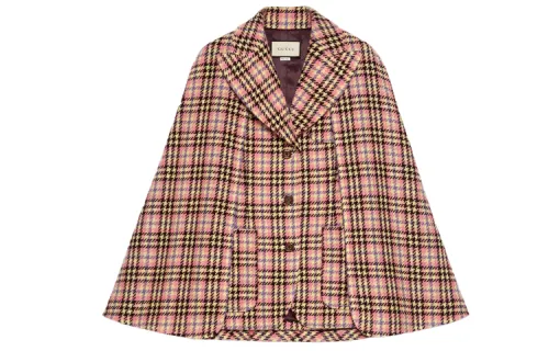 GUCCI Coats Women's Pink Lapel Moderate