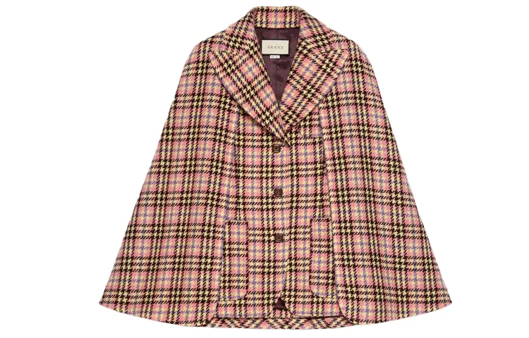 GUCCI Coats Women's Pink Lapel Moderate
