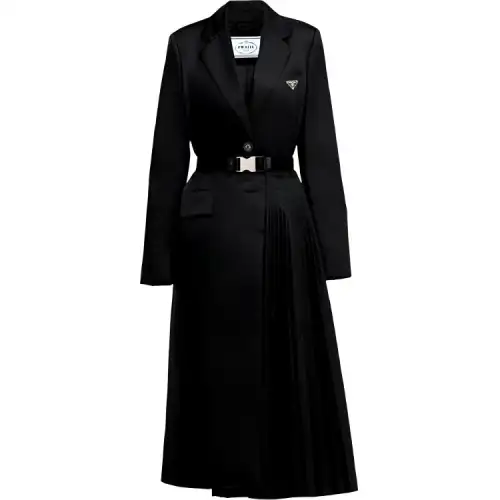PRADA Coats Women's Black Lapel Moderate