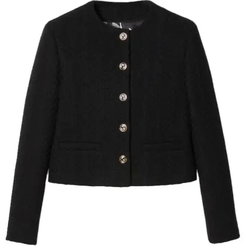 GUCCI Tweed Damier Button-Up Jacket