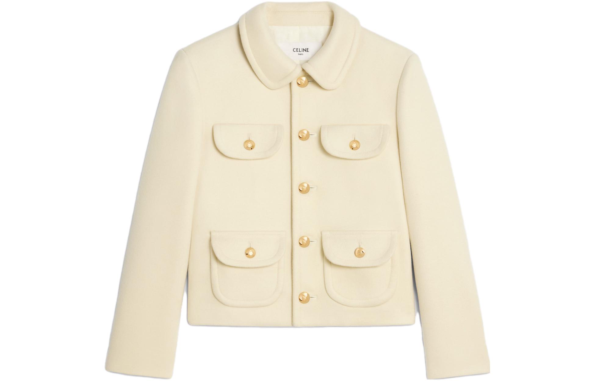 CELINE Collared Button-Up Jacket