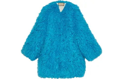 GUCCI Coats Women's Turquoise Moderate Straight Fit