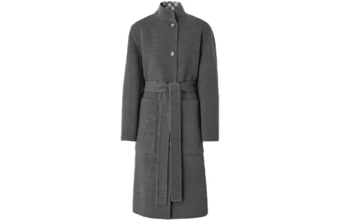 Burberry Coats Women's Gray Stand Collar Moderate
