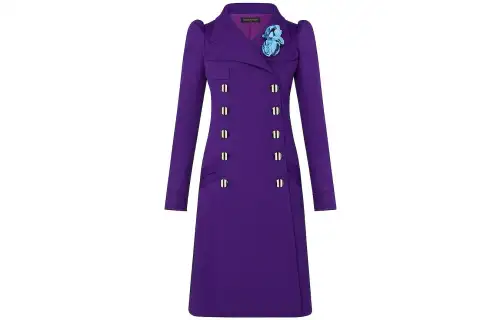 LOUIS VUITTON Coats Women's Purple Lapel Moderate