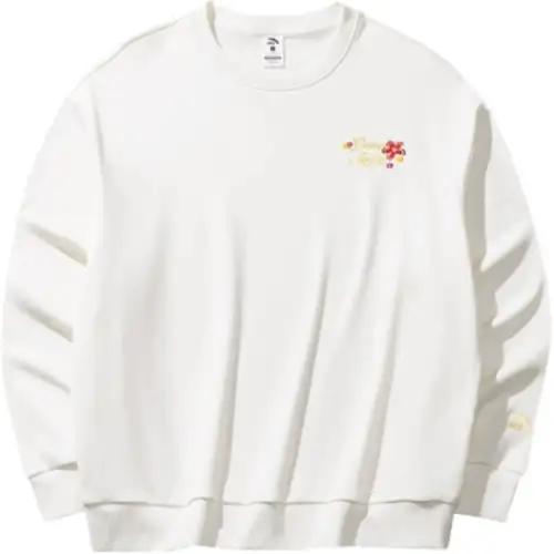 Anta Good Things Will Happen Sweatshirt Women's Ivory White