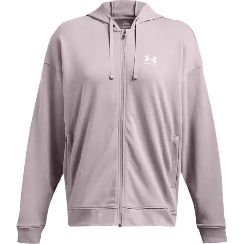 Under Armour Rival Terry Oversized Full Zip Jackets & Coats Women's Gray Purple