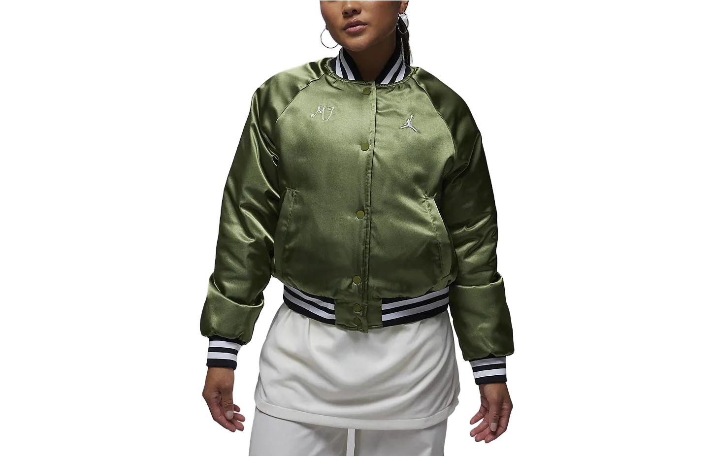 Женская куртка Jordan Baseball Jacket (оливково-желтая)
