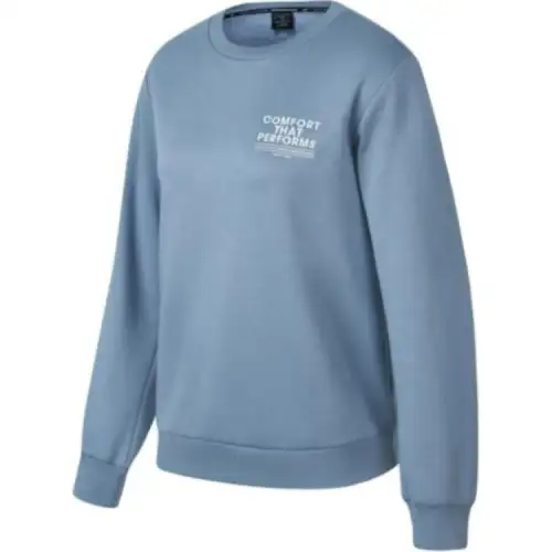 Skechers Off Race PNS Solid Color Crew Neck Fleece Lined Sweatshirt Women's Thunder Blue