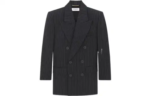 SAINT LAURENT Business Suits Women's Black Suit Collar Moderate