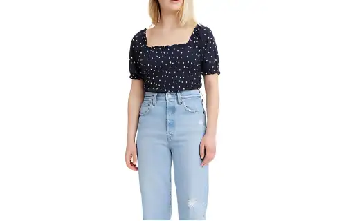 Levis Shirts Women's Blue Square Collar Moderate Other