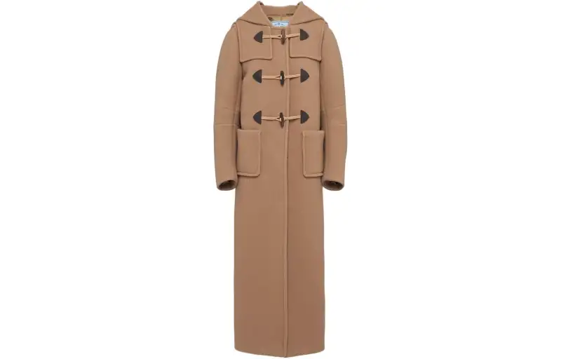 Prada slouch-hood wool coat