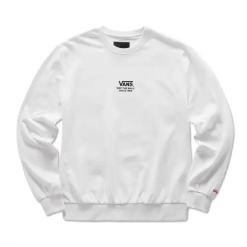 Vans Sweatshirts Women's White Crew Neck Moderate Regular