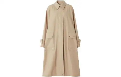 Burberry Coats Women's Brown Lapel Moderate