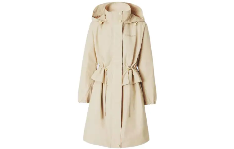 Burberry Coats Women's Light Stone Hooded Moderate