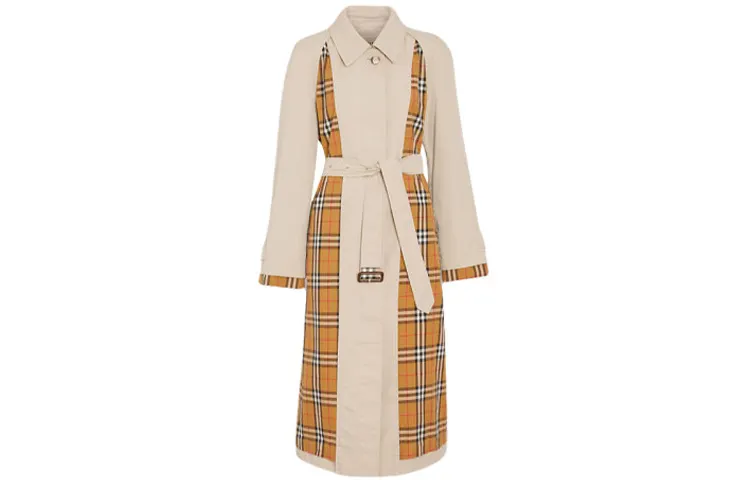 Burberry Coats Women's Beige Lapel Moderate