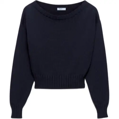 PRADA SS25 Spring Summer Women's Apparel Collection Knitwear Women's Marine Blue