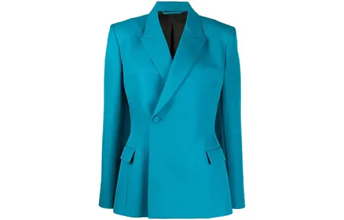 Balenciaga Business Suits Women's Blue Suit Collar Moderate