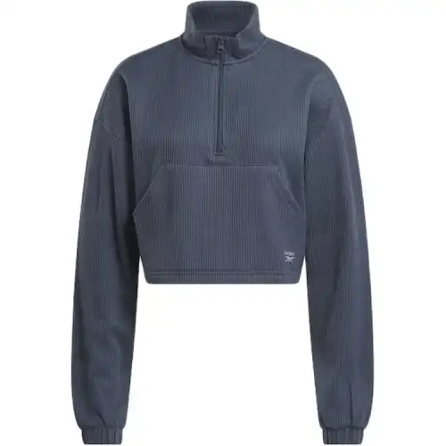 Reebok Classics Wardrobe Essentials Waffle Coverup Sweatshirt Women's Coastal Blue