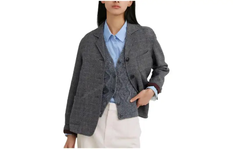 UNIQLO X IDLF Business Suits Women's Dark Gray Suit Collar Moderate Other