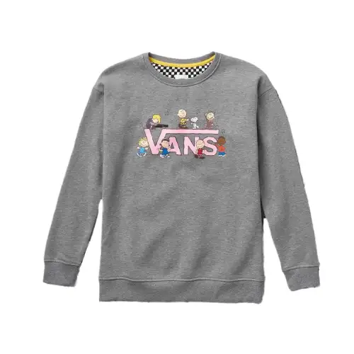 Vans Sweatshirts Women's Gray Crew Neck Moderate Regular