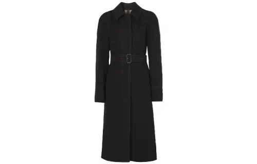 Burberry Coats Women's Black Lapel Moderate Straight Fit