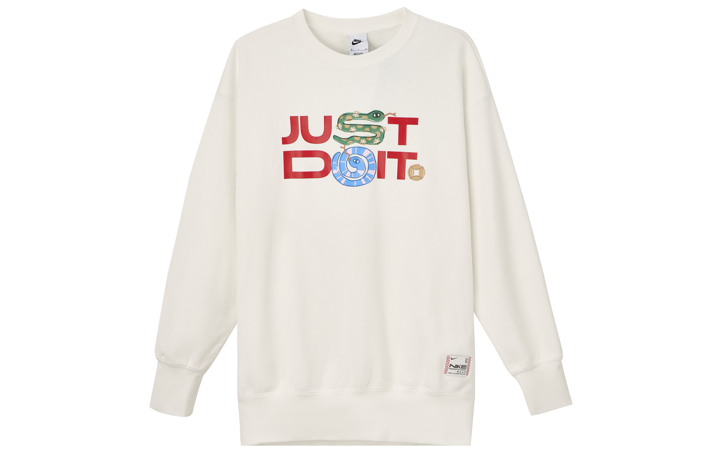Женское худи Nike Sportswear AS W NSW OS CREW (белое)