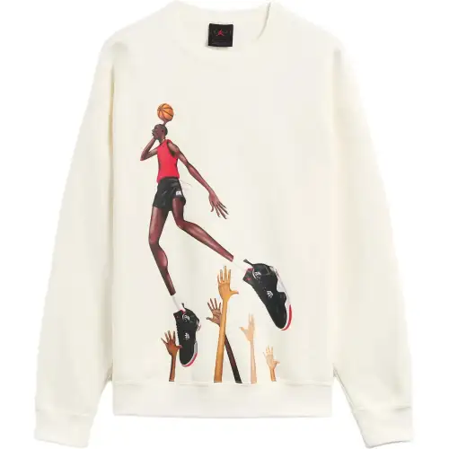 JORDAN Artist Series By Darien Birks Women's Fleece Crew-Neck Sweatshirt