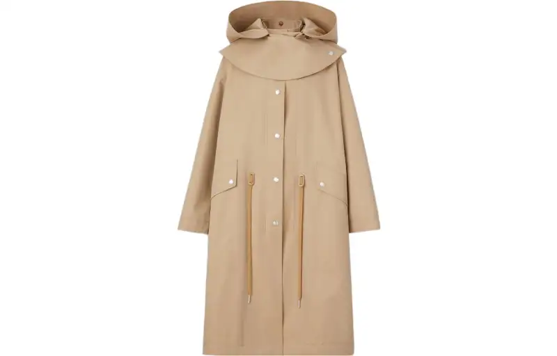 Burberry Coats Women's Modern Honey Hooded Moderate Straight Fit