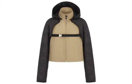 DIOR Coats Women's Multicolor Stand Collar