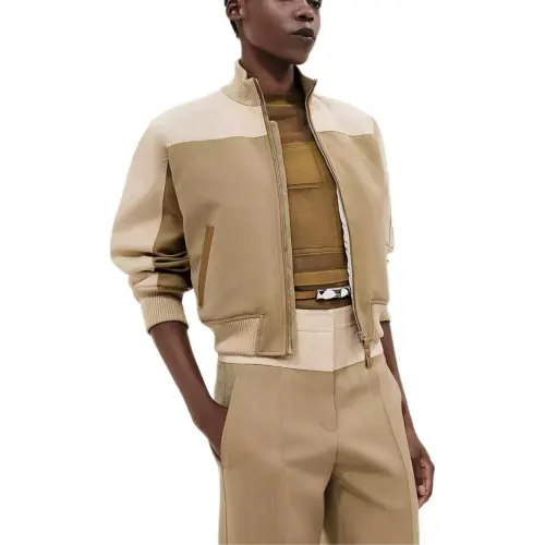 HERMES Jackets & Coats Women's Khaki
