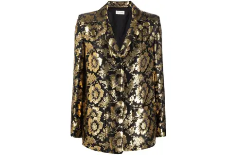 SAINT LAURENT Business Suit Coat Women's Gold