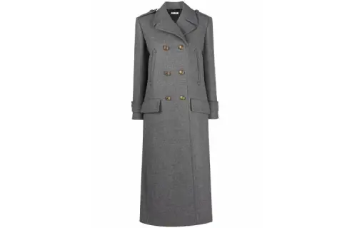 MIU MIU Coats Women's Gray Suit Collar Moderate