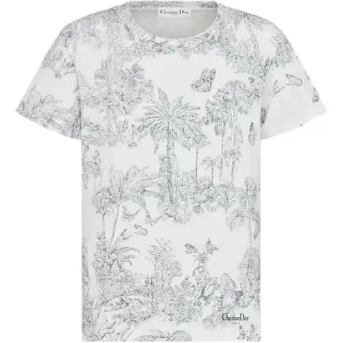 DIOR Dioriviera Regular T Shirt Women's White Blue